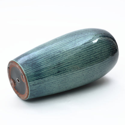 Vale Glazed Ceramic Tall Planter, Green-Blue, 23"