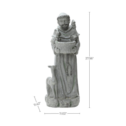 Saint Francis with Birdfeed Garden MgO Statue