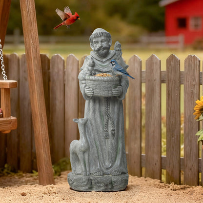 Saint Francis with Birdfeed Garden MgO Statue