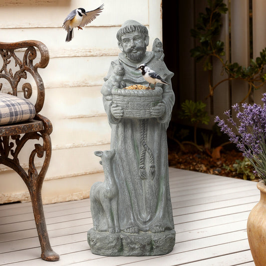 Saint Francis with Birdfeed Garden MgO Statue