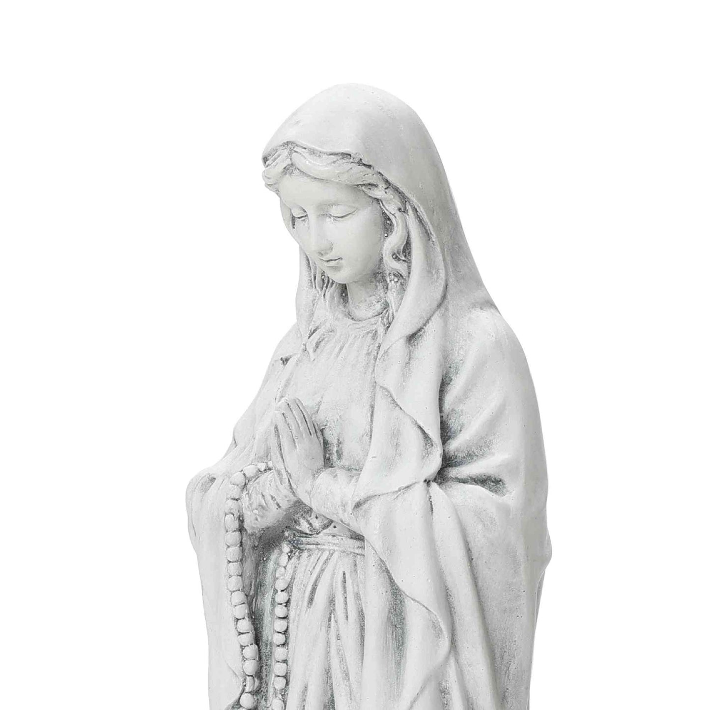 Virgin Mary with Rosary Garden MgO Statue