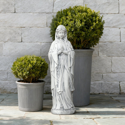 Virgin Mary with Rosary Garden MgO Statue