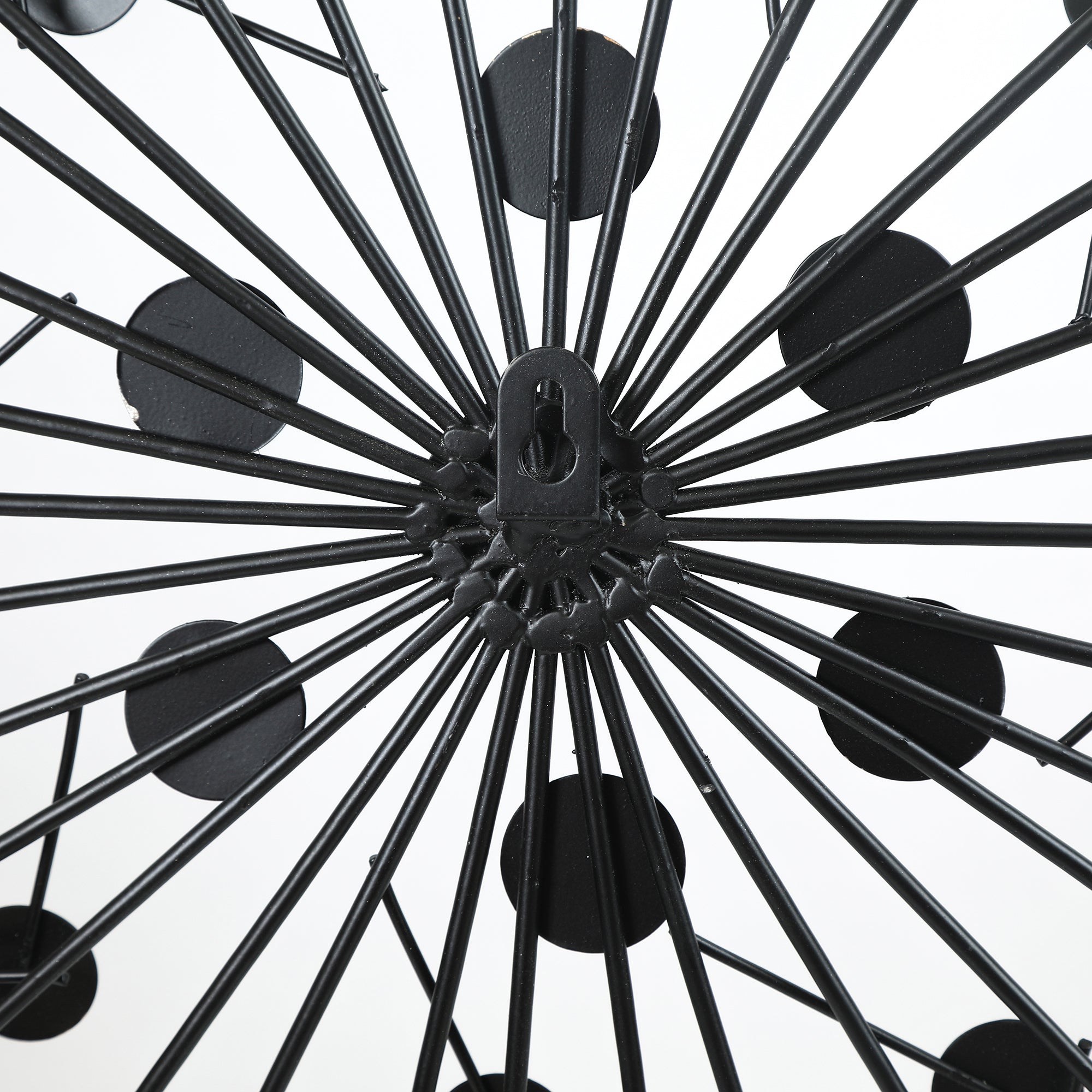 Silver, Black, and Gold Iron Metal Round Abstract Wall Decor