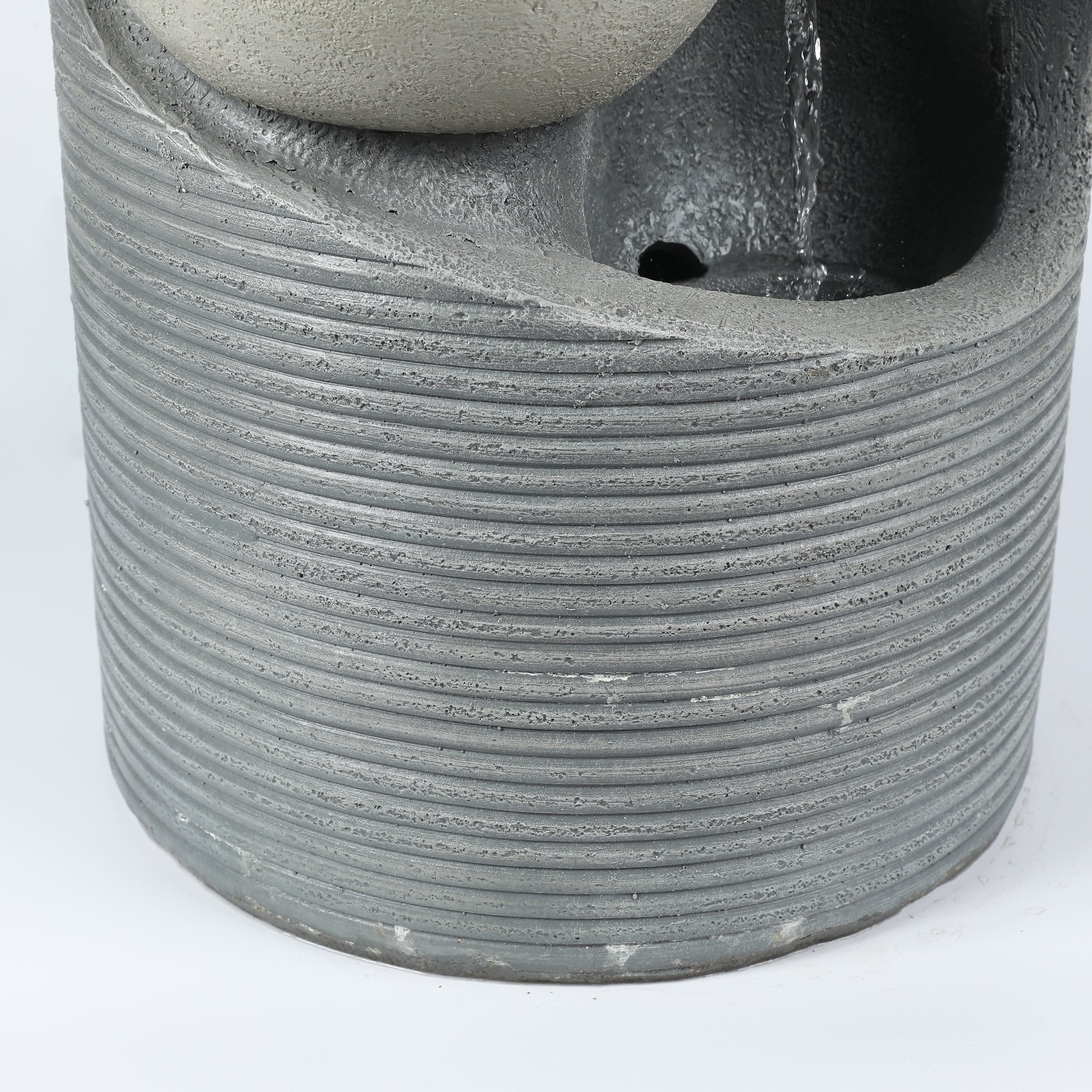 Modern Minimalist Multi-Tier Water Fountain Sculpture with LED Lights – Resin Outdoor & Indoor Decor for Garden, Patio & Office