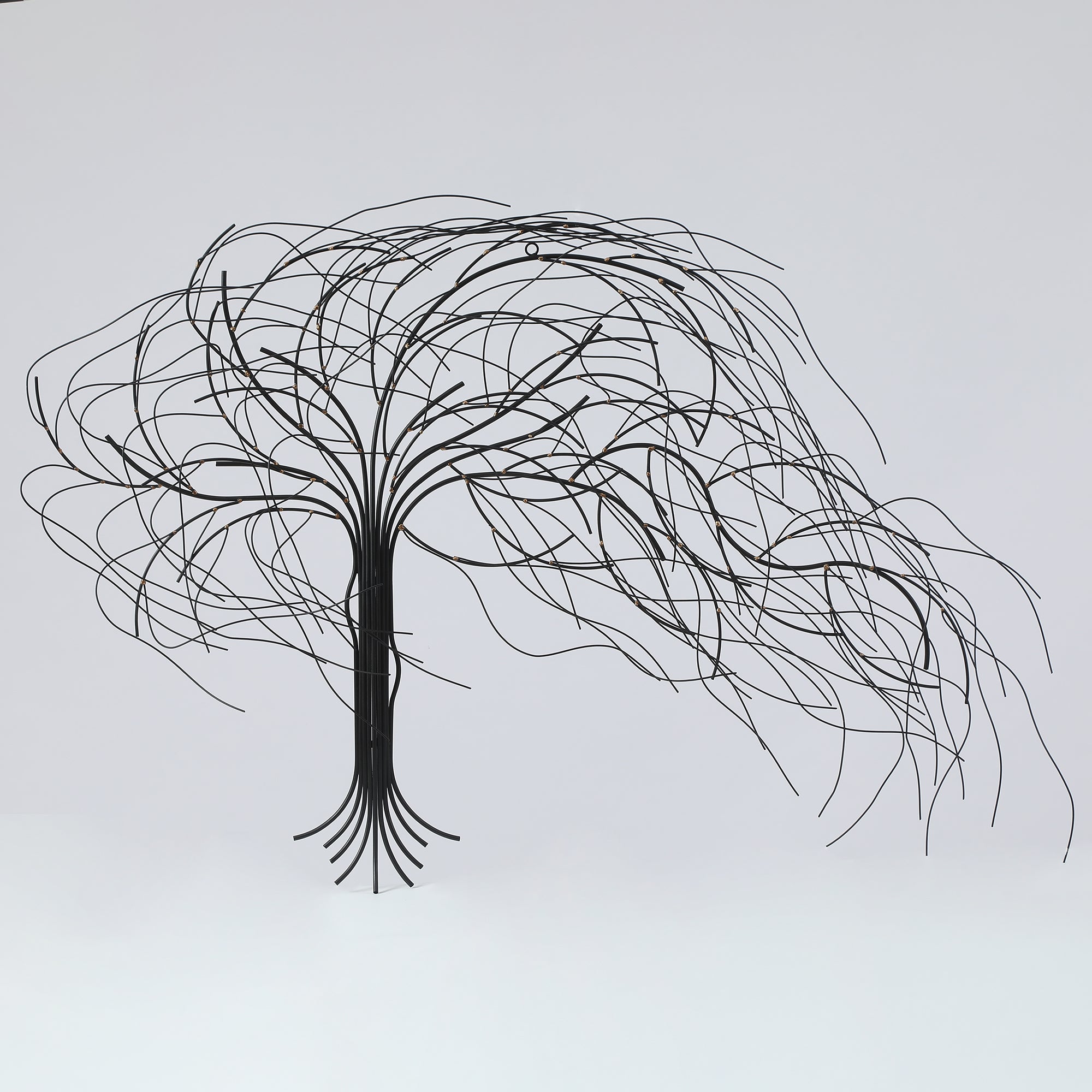 Abstract Tree-Shaped Metal Wall Art – Handcrafted Black Iron Sculpture