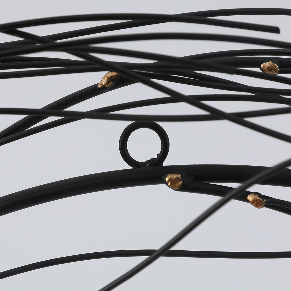 Abstract Tree-Shaped Metal Wall Art – Handcrafted Black Iron Sculpture