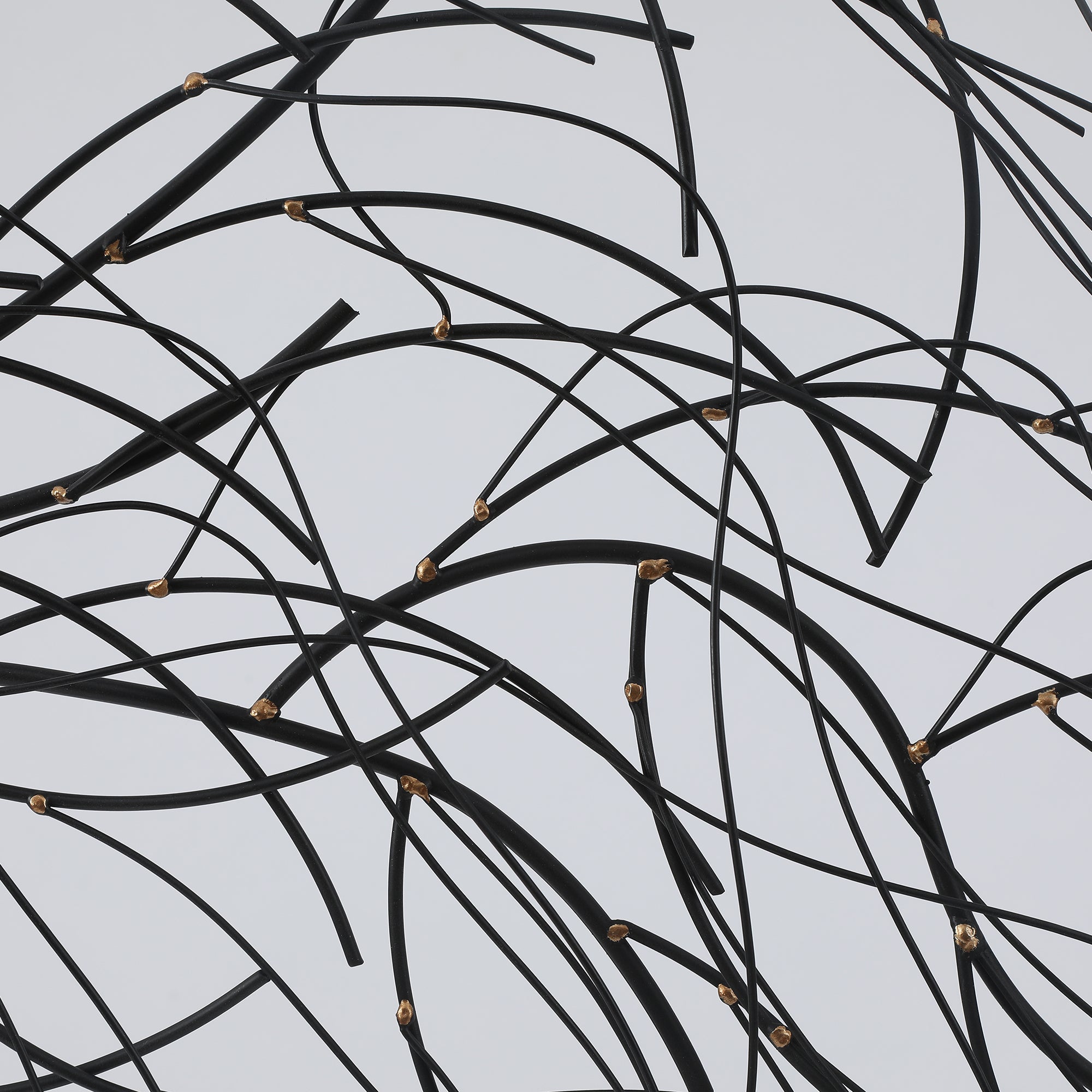 Abstract Tree-Shaped Metal Wall Art – Handcrafted Black Iron Sculpture