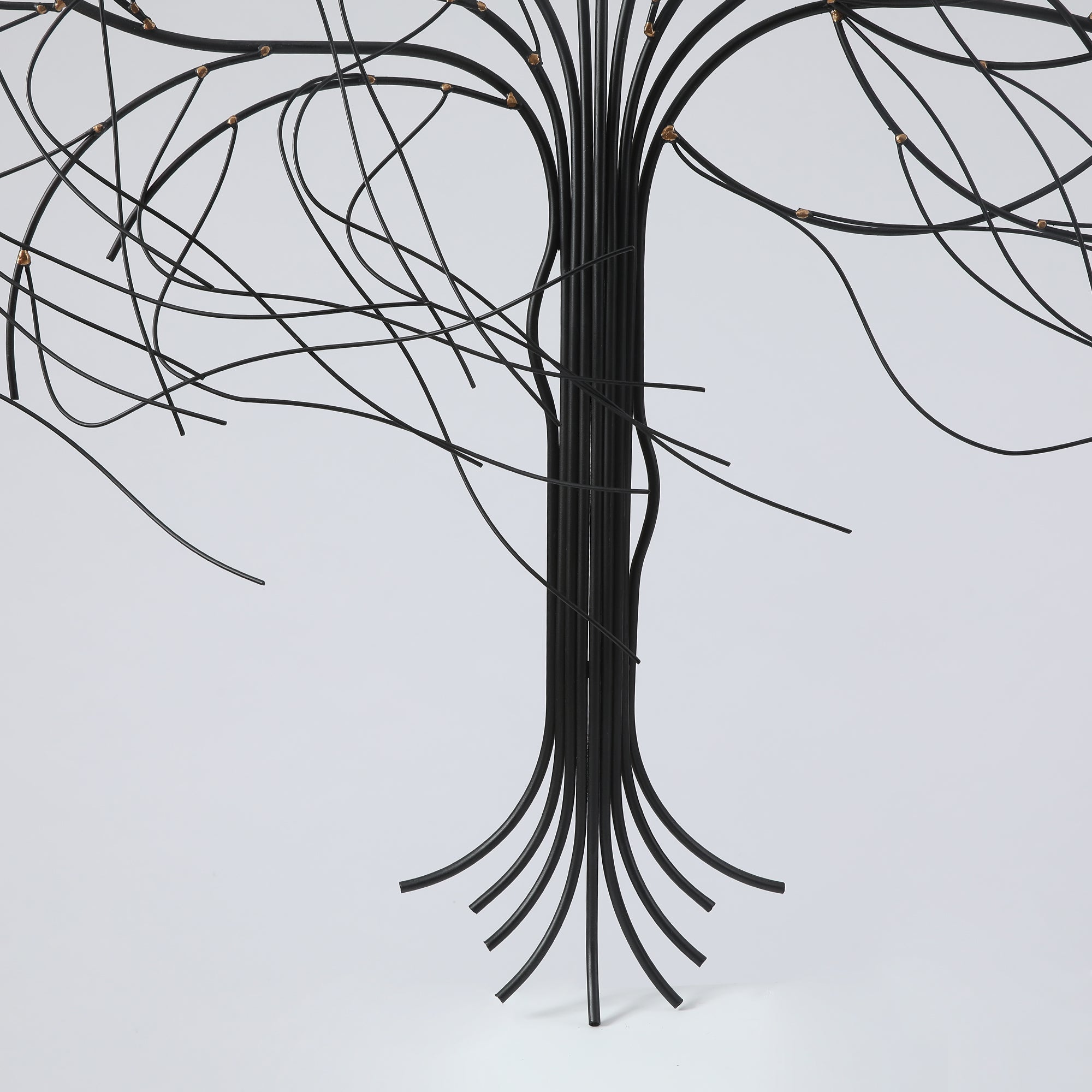 Abstract Tree-Shaped Metal Wall Art – Handcrafted Black Iron Sculpture