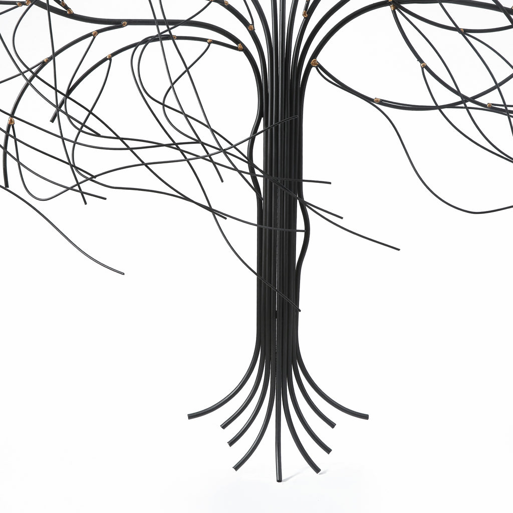 Black Metal Windy Tree Wall Decor