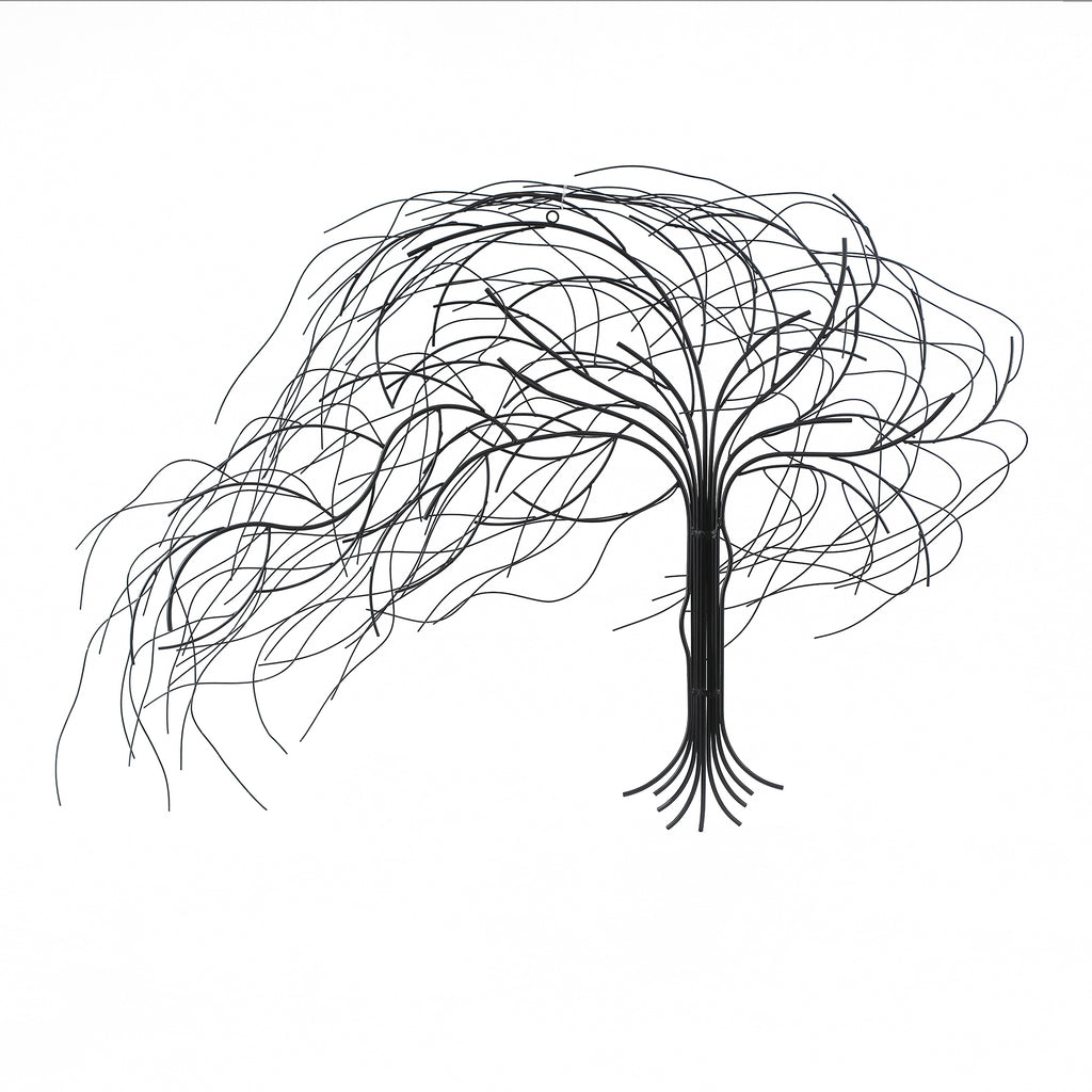 Black Metal Windy Tree Wall Decor