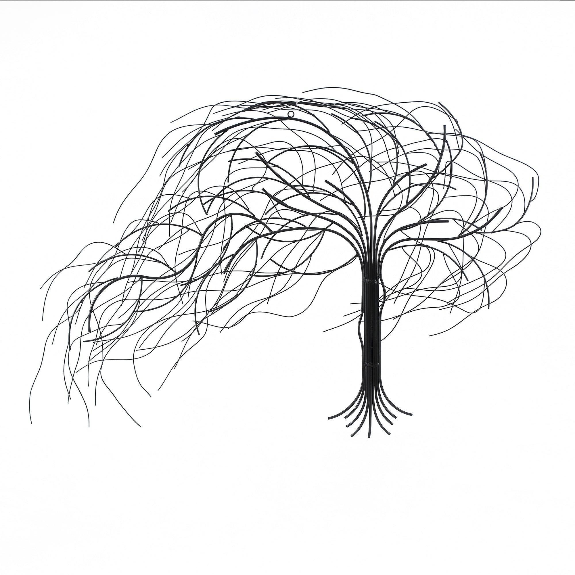 Black Metal Windy Tree Wall Decor