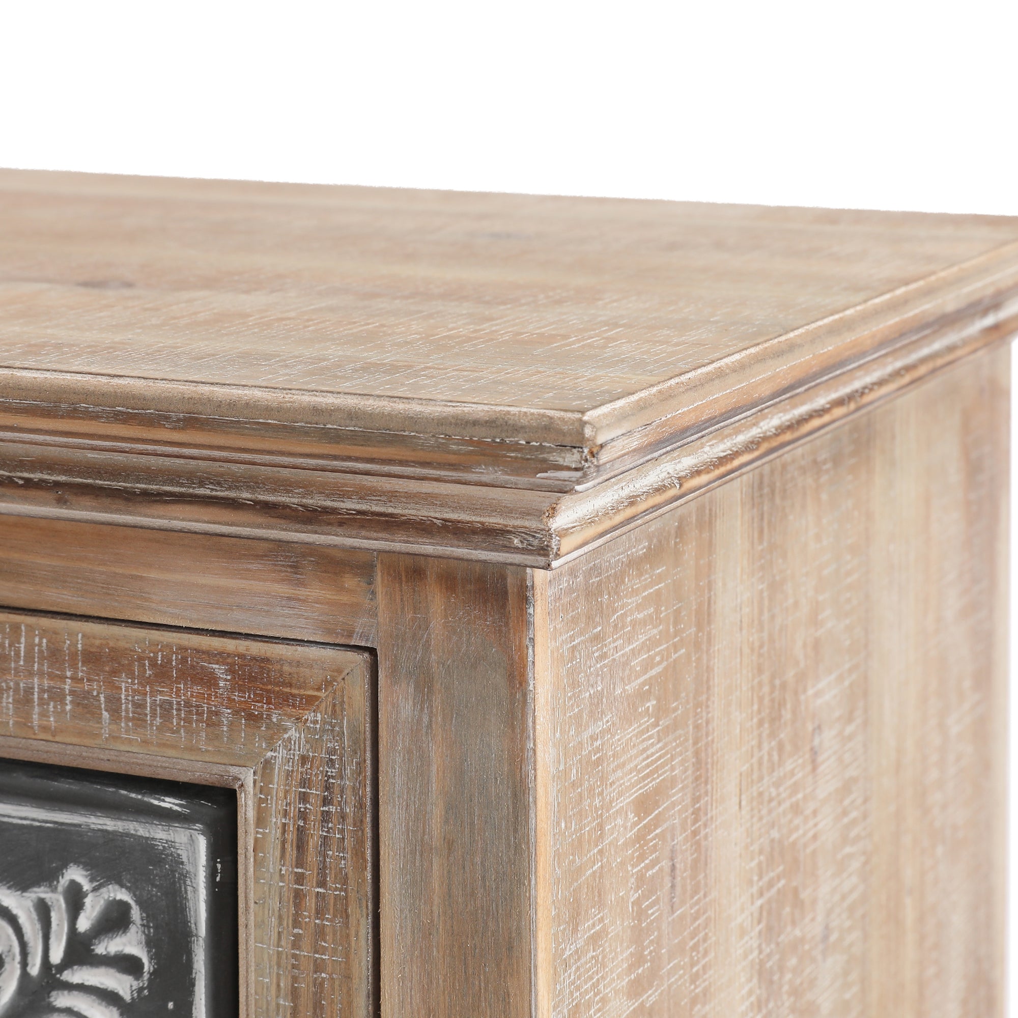 48" Tall Wood and Metal 2-Drawer 1-Door Storage Cabinet