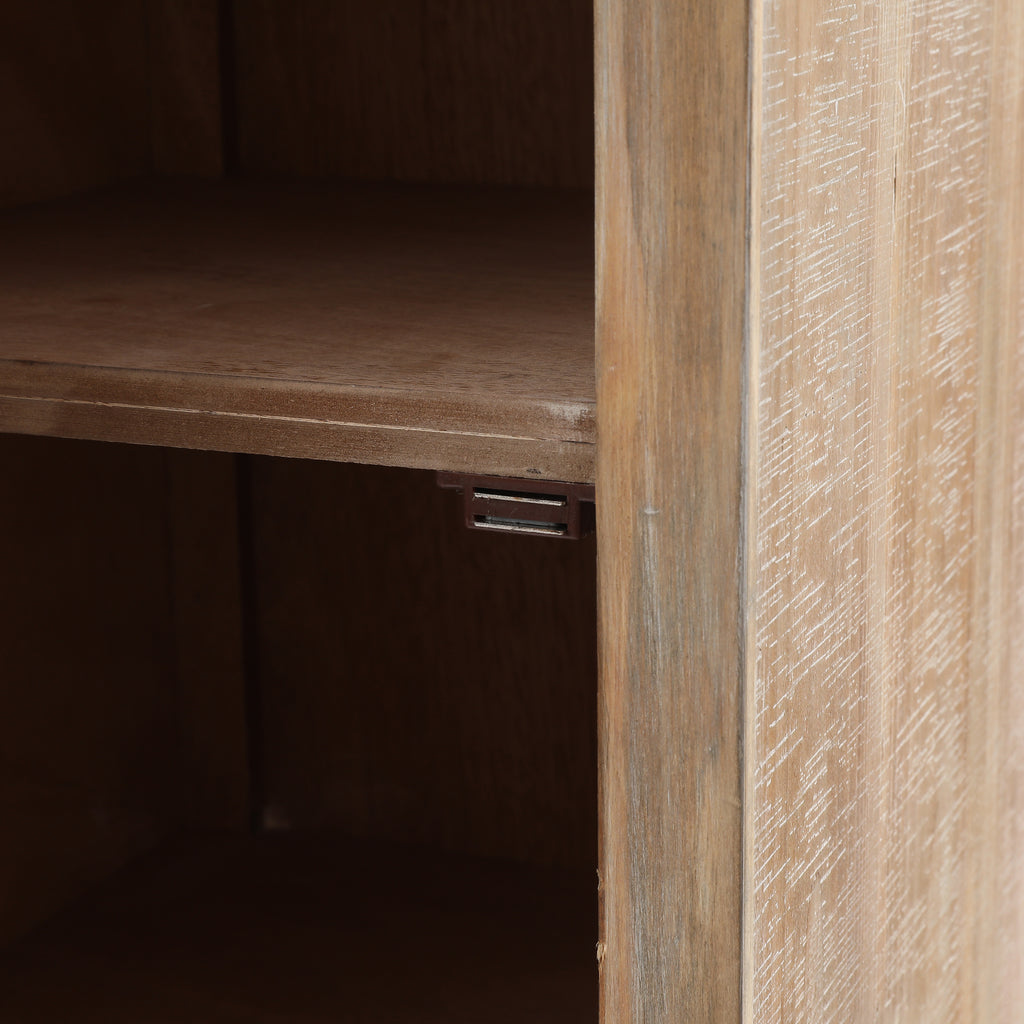 48" Tall Wood and Metal 2-Drawer 1-Door Storage Cabinet