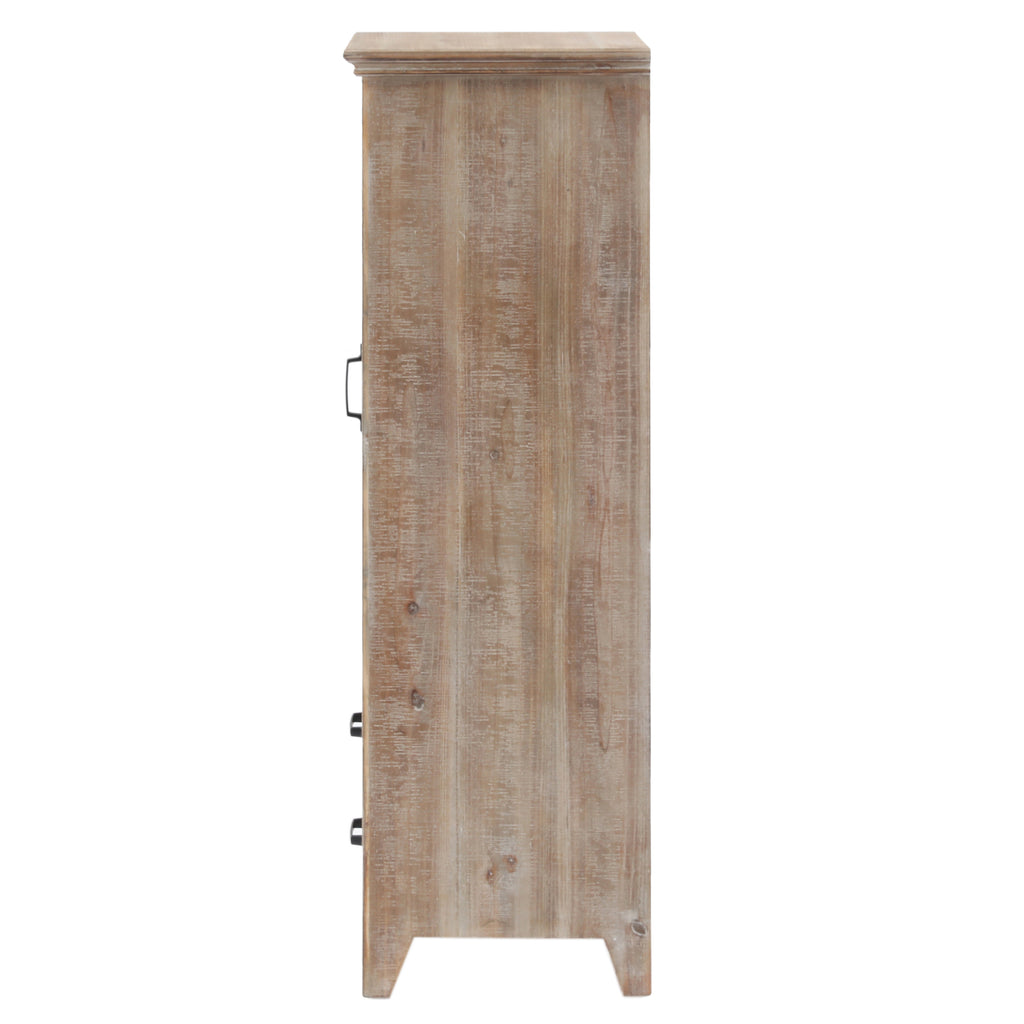 48" Tall Wood and Metal 2-Drawer 1-Door Storage Cabinet