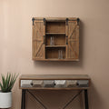 Farmhouse Wood Sliding 2-Door Wall Storage Cabinet