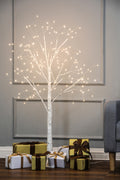 Pre-Lit LED 47.24" Artificial White Birch Tree