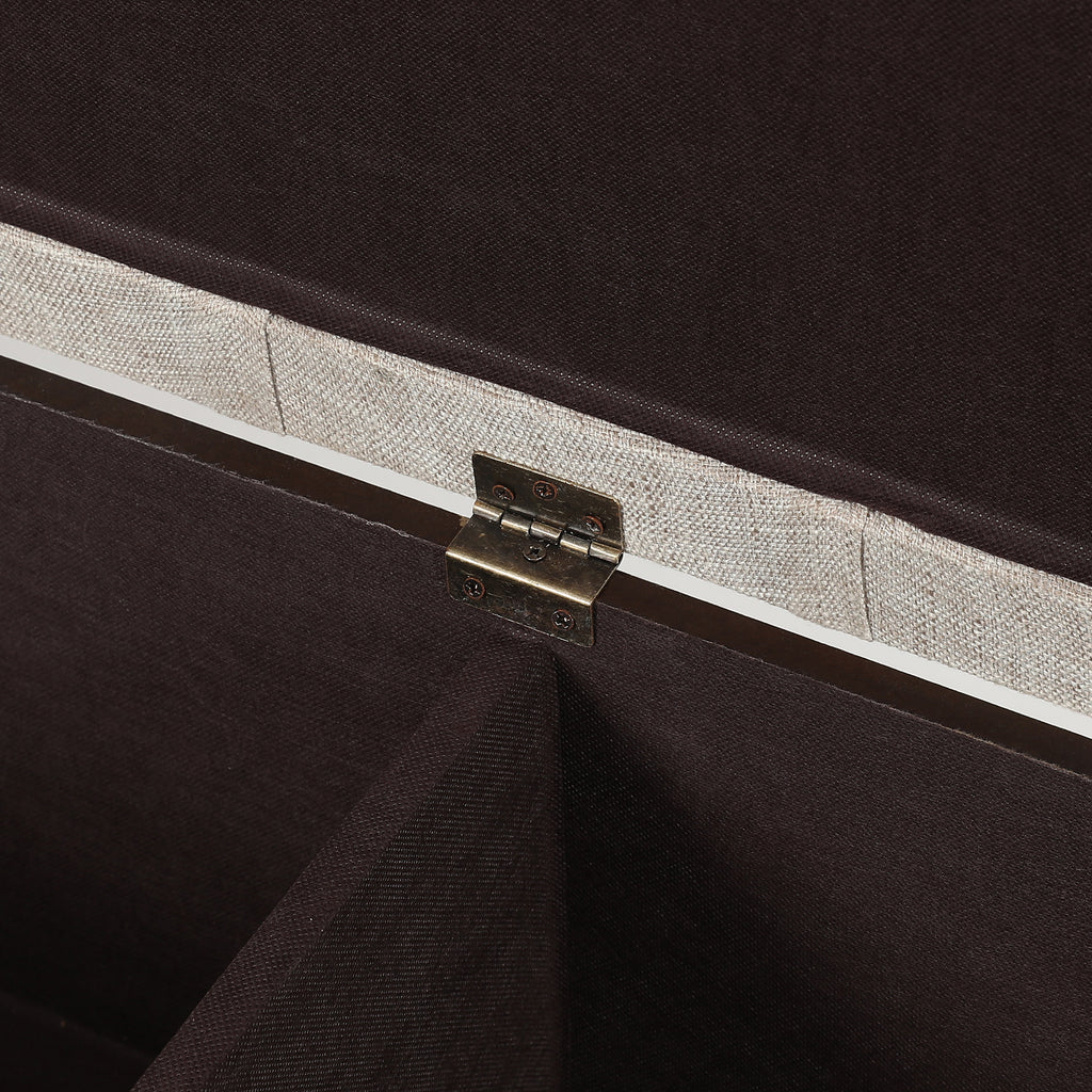 47.2-Inch Wide Upholstered Wood Flip Top Storage Bench