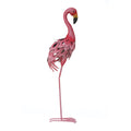 34-inch H Pink Flamingo Outdoor Metal Garden Statue