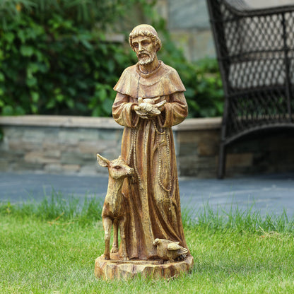 Saint Francis with Companions Garden Polyresin Statue