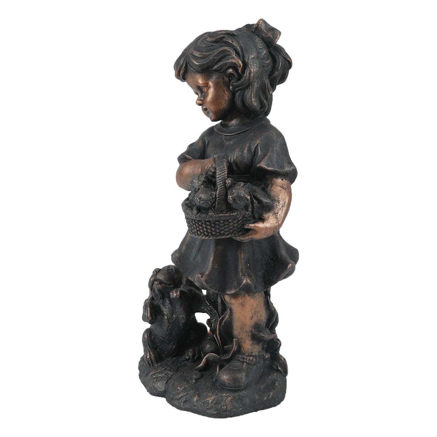 Storybook Girl with Pets Garden MgO Statue