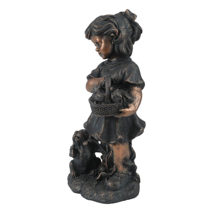 Storybook Girl with Pets Garden MgO Statue