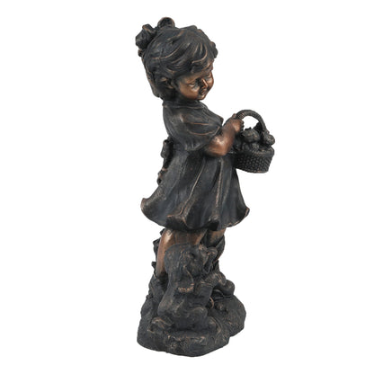 Storybook Girl with Pets Garden MgO Statue