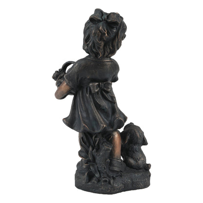 Storybook Girl with Pets Garden MgO Statue