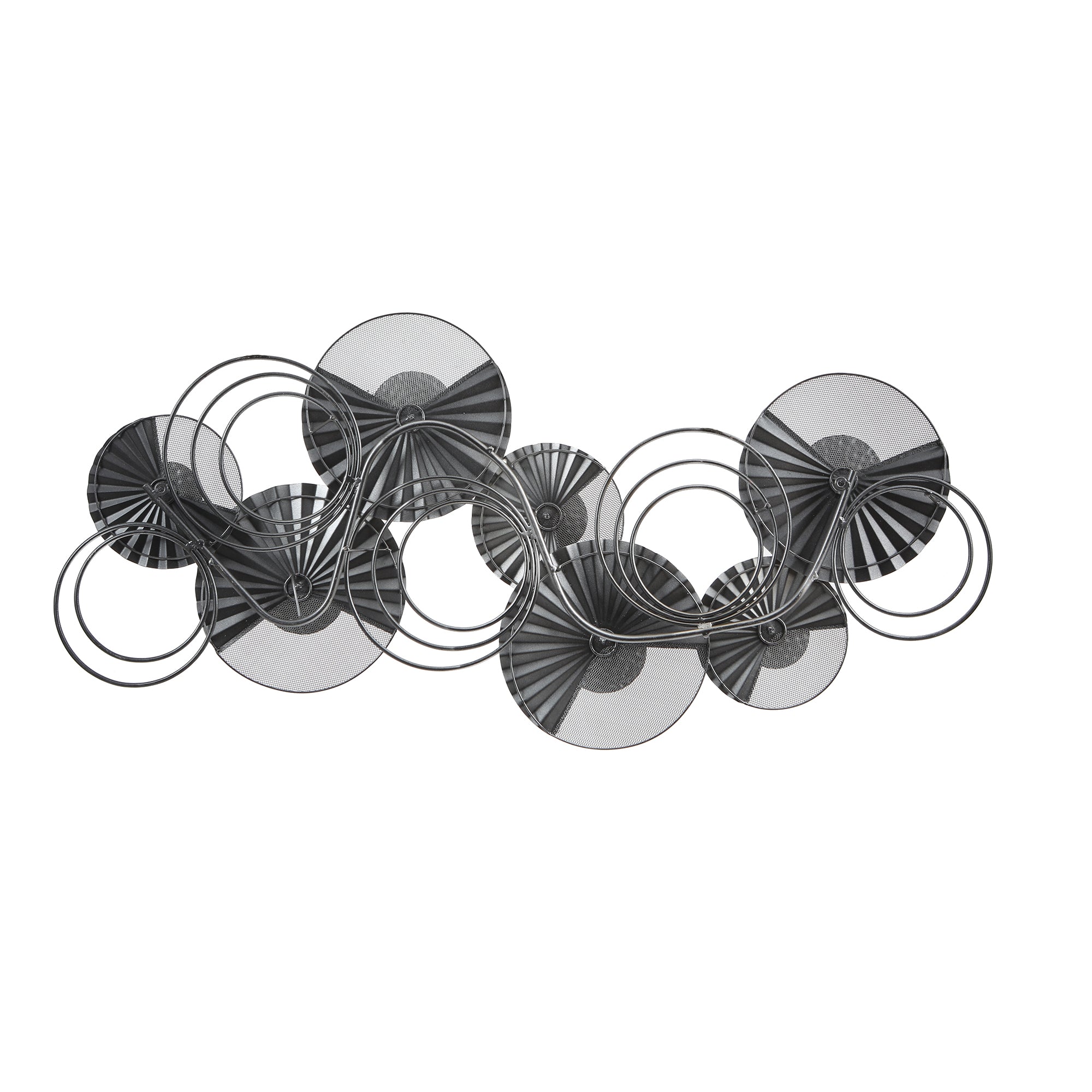 47" W Distressed Metal Modern Flower Wall Decor