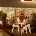 LED Illuminated Reindeer Family Decoration Light – Metal Frame with Warm White Lights, Waterproof & Remote/App Control for Indoor/Outdoor Christmas Decor