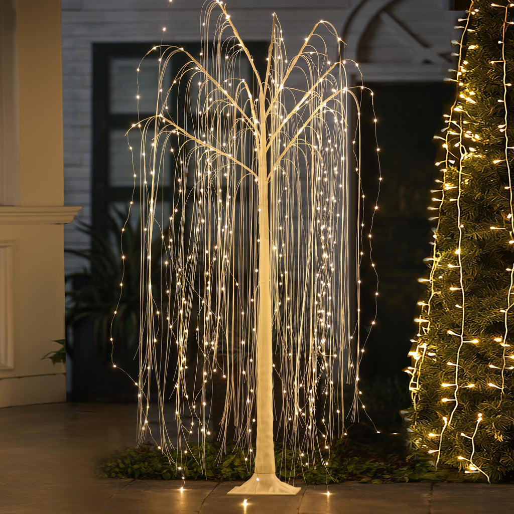LED Willow Tree Decorative Light with RGB Control – Flexible Copper Branches, Remote & App-Controlled, for Indoor & Outdoor Decor
